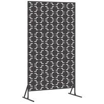 vidaXL Privatumo žaliuzės 100 x 50 x 180 cm Plienas Juoda