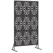 vidaXL Privatumo žaliuzės 100 x 50 x 180 cm Plienas Juoda