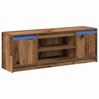 vidaXL TV vienetai 139,5 x 34 x 50 cm Ruda Apdirbta mediena