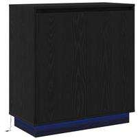 vidaXL LED Bufetas Juodojo ąžuolo 71 x 34,5 x 75 cm Apdirbta mediena