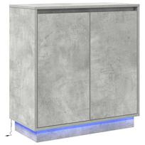 vidaXL LED Bufetas Betono pilka 71 x 34,5 x 75 cm Apdirbta mediena