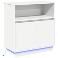 vidaXL LED Bufetas Balta 71 x 34,5 x 75 cm Apdirbta mediena
