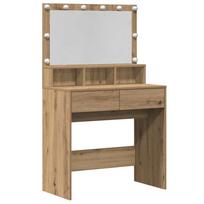 vidaXL Makiažo stalas Amatininkų ąžuolas 80 x 41 x 134,5 cm
