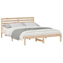 vidaXL Lovos rėmas Ruda 150 x 200 cm Kietos pušies mediena