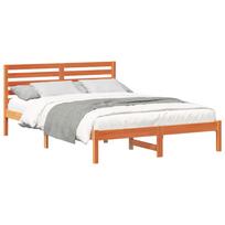 vidaXL Lovos rėmas Vaško ruda 140 x 210 cm Kietos pušies mediena