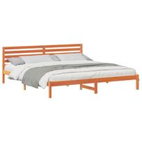 vidaXL Lovos rėmas Vaško ruda 180 x 220 cm Kietos pušies mediena