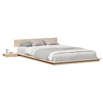 vidaXL Lovos rėmas Ruda 140 x 190 cm Medis