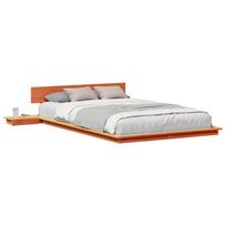 vidaXL Lovos rėmas Ruda 140 x 190 cm Medis