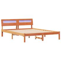 vidaXL Lovos rėmas Vaško ruda 150 x 200 cm Kietos pušies mediena