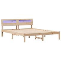 vidaXL Lovos rėmas Ruda 150 x 200 cm Kietos pušies mediena