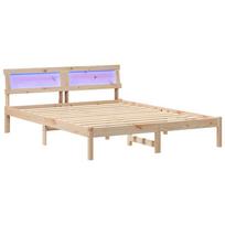 vidaXL Lovos rėmas Ruda 150 x 200 cm Kietos pušies mediena