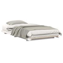 vidaXL Lovos rėmas Balta 90 x 220 cm Kietos pušies mediena