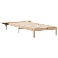 vidaXL Lovos rėmas su šoninėmis stalelėmis Natūrali 80 x 220 cm