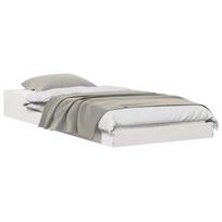 vidaXL Lovos rėmas Balta 100 x 220 cm Kietos pušies mediena