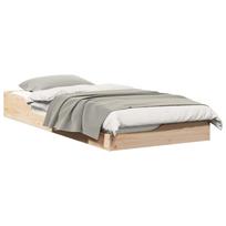 vidaXL Lovos rėmas Ruda 80 x 200 cm Kietos pušies mediena