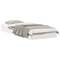 vidaXL Lovos rėmas Balta 100 x 220 cm Kietos pušies mediena