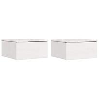 vidaXL Naktinis staliukas 2 vnt. Balta 37 x 35 x 18,5 cm
