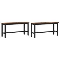 vidaXL Valgomojo suolas 2 vnt. 100 x 32,5 x 48,5 cm