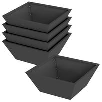 vidaXL Sodo vazonas 5 vnt. Juoda 40 x 40 x 15 cm