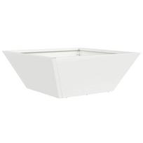 vidaXL Sodo vazonas Balta 40 x 40 x 15 cm Šaltai valcuotas plienas