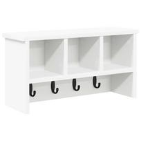 vidaXL Prikabinamas paltas Sieninis Balta 50 x 16 x 26 cm