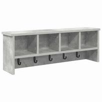 vidaXL Prikabinamas paltas Sieninis Betono pilka 75 x 16 x 26 cm