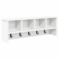 vidaXL Prikabinamas paltas Sieninis Balta 75 x 16 x 26 cm