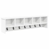 vidaXL Prikabinamas paltas Sieninis Balta 100 x 16 x 26 cm