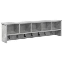 vidaXL Prikabinamas paltas Sieninis Betono pilka 100 x 16 x 26 cm