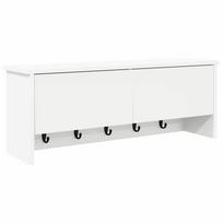 vidaXL Prikabinamas paltas Sieninis Balta 80 x 20 x 30 cm