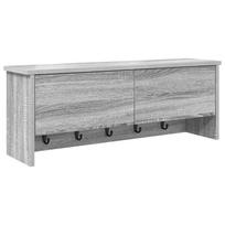 vidaXL Prikabinamas paltas Sieninis Pilkas Sonoma 80 x 20 x 30 cm