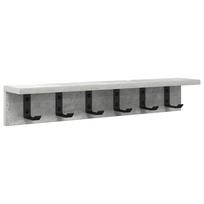 vidaXL Prikabinamas paltas Sieninis Betono pilka 60 x 10,5 x 10,5 cm