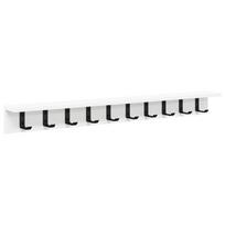 vidaXL Prikabinamas paltas Sieninis Balta 100 x 10,5 x 10,5 cm