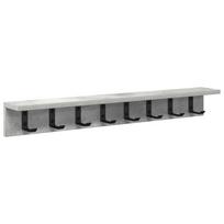 vidaXL Prikabinamas paltas Sieninis Betono pilka 80 x 10,5 x 10,5 cm
