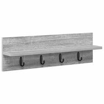 vidaXL Prikabinamas paltas Sieninis Pilkas Sonoma 60 x 10,5 x 18 cm