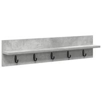 vidaXL Prikabinamas paltas Sieninis Betono pilka 80 x 10,5 x 18 cm