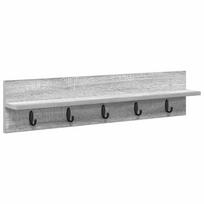 vidaXL Prikabinamas paltas Sieninis Pilkas Sonoma 80 x 10,5 x 18 cm