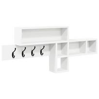 vidaXL Prikabinamas paltas Sieninis Balta 100 x 12 x 43,5 cm