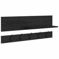 vidaXL Prikabinamas paltas Sieninis Juodas ąžuolas 90 x 15 x 36 cm