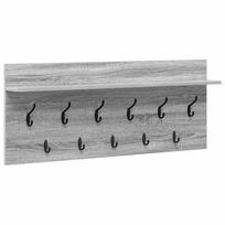 vidaXL Prikabinamas paltas Sieninis Pilkas Sonoma 100 x 40 x 12 cm