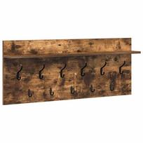 vidaXL Prikabinamas paltas Sieninis Rūkyta ąžuolas 100 x 40 x 12 cm