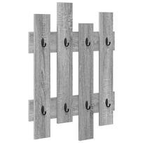 vidaXL Prikabinamas paltas Sieninis Pilkas Sonoma 60 x 3 x 82 cm