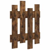 vidaXL Prikabinamas paltas Sieninis Rūkyta ąžuolas 60 x 3 x 82 cm