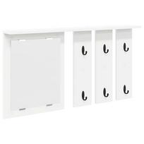vidaXL Prikabinamas paltas Sieninis Balta 85 x 10 x 45 cm
