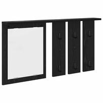 vidaXL Prikabinamas paltas Sieninis juoda ąžuolo 85 x 10 x 45 cm