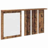 vidaXL Prikabinamas paltas Sieninis Sena mediena 85 x 10 x 45 cm