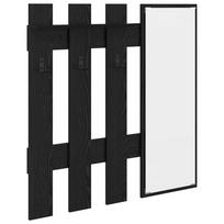 vidaXL Prikabinamas paltas Sieninis Juodas ąžuolas 100 x 10 x 100 cm