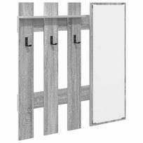 vidaXL Prikabinamas paltas Sieninis Pilkas Sonoma 100 x 10 x 100 cm