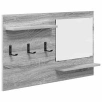 vidaXL Prikabinamas paltas Sieninis Pilkas Sonoma 90 x 10 x 50 cm
