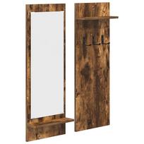 vidaXL Prikabinamas paltas Sieninis Rūkyta ąžuolas 70 x 10 x 90 cm